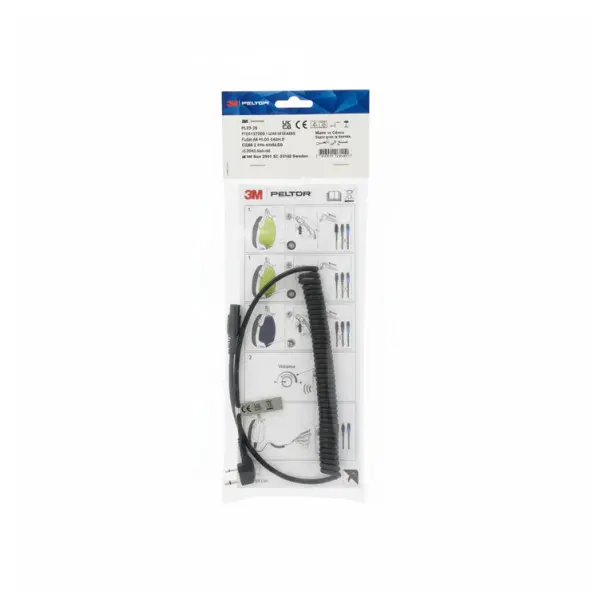 3M Peltor FLX2-35 Cable for Icom 2-Pin Angled