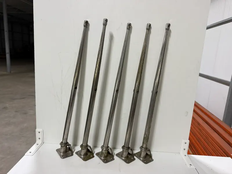 5 x RVS scepter 64 cm met scepterpot