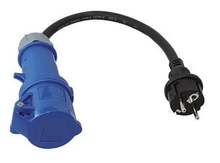 Adapterkabel 0,4 m Schuko-stekker naar CEE-koppeling