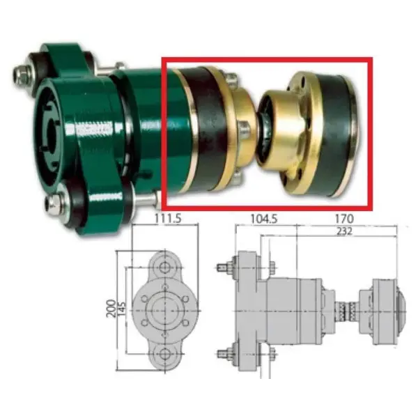 Aquadrive flexible shaft link CV10 - 6070025