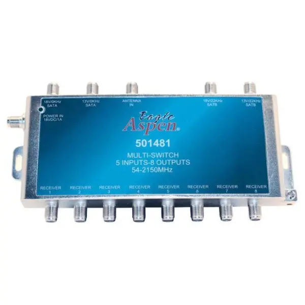 Aspan 501481 5x8 satellite mutiswitch with power adapter