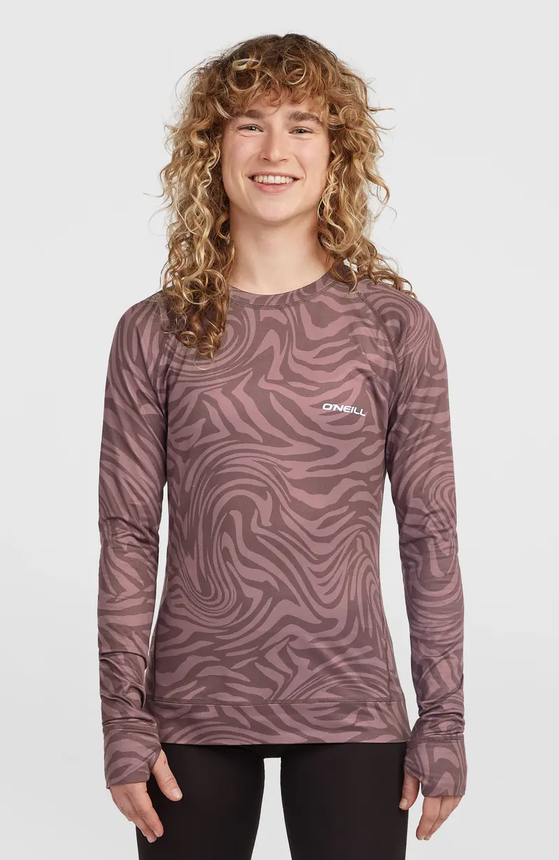 Baselayer Top | Purple Grey Swirl Zebra