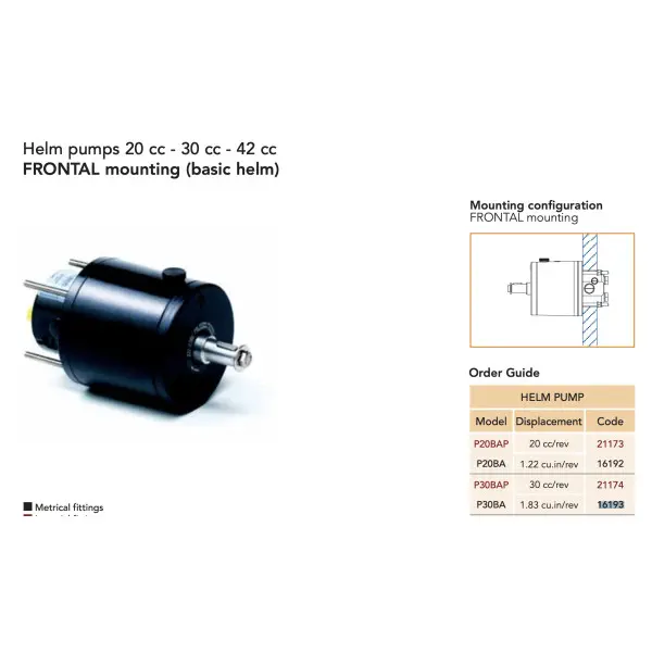 BCS P30BA 30 cc hydraulic steering pump 16193