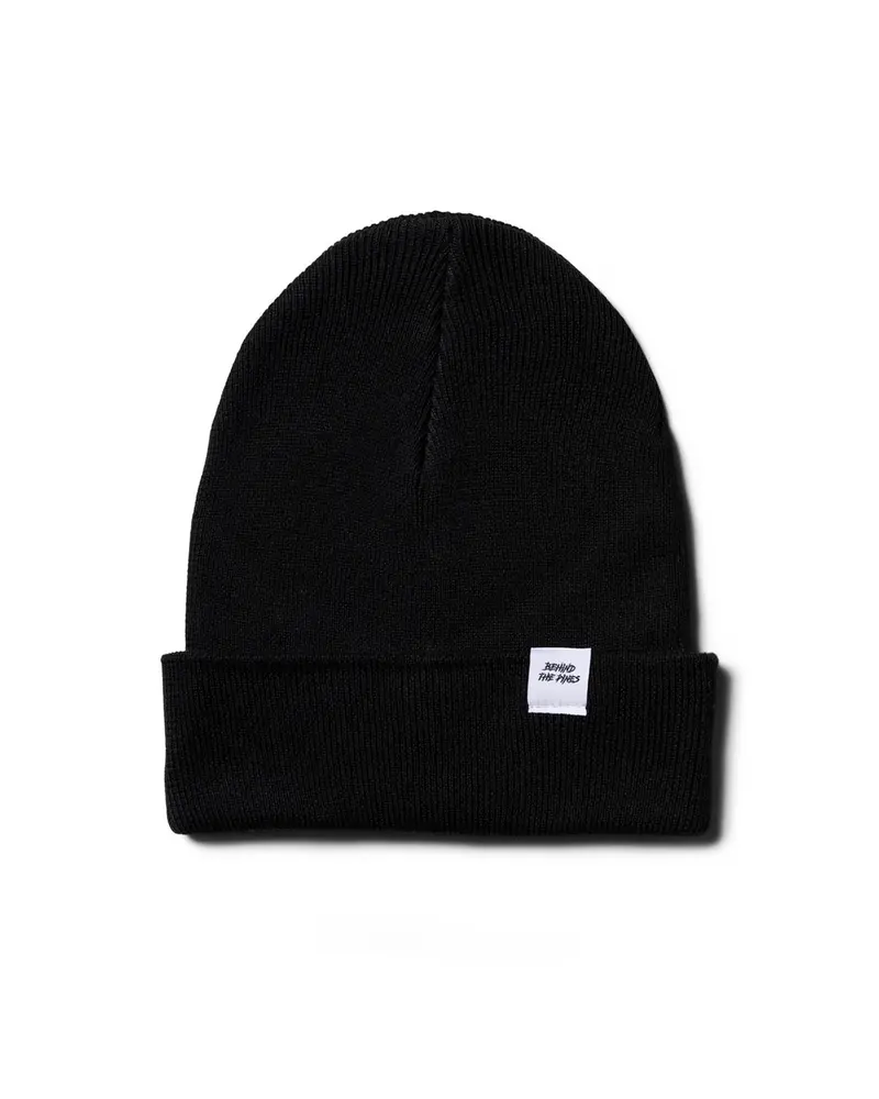 Behind The Pines Rib Beanie Black