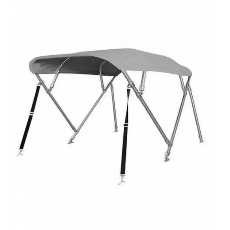 Biminitop 4-boogs Sunmaster Basic Line – 244 cm | 22 mm RVS | lichtgrijs
