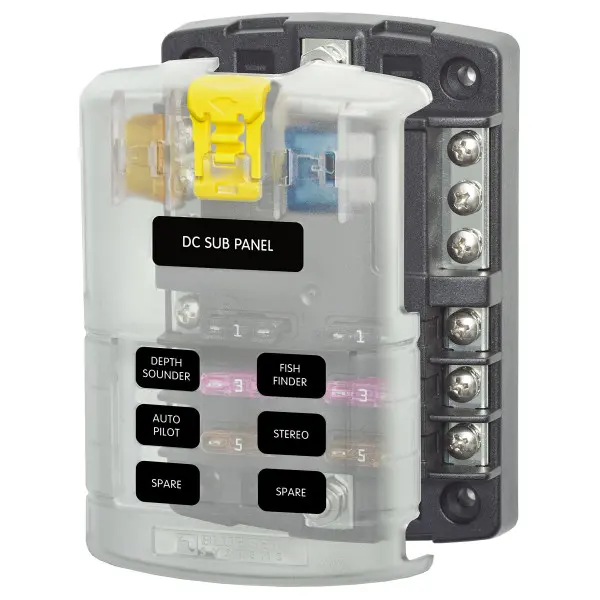 Blue Sea Systems Fuse Block ST-Blade 6 Circuits - 5025-BSS