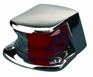 Boeglicht rood/groen RVS – dekmodel 12V, 5W
