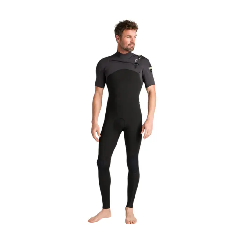 C-Skins NuWave Men Session Lite 2/2 Front Zip Short Arm Black Meteor