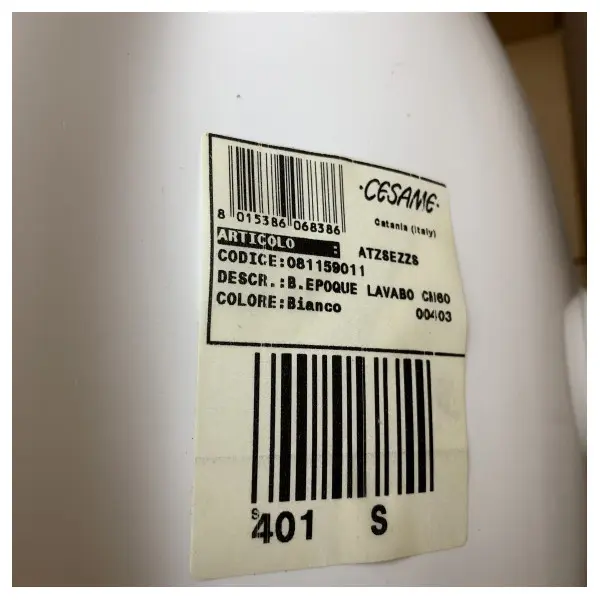 Cesame 85655 epoque lavabo 60 white washbasin