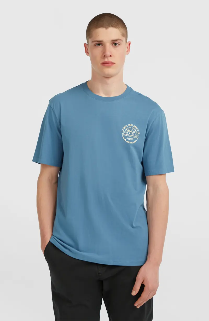 Chest-Print T-Shirt | Mozart Blue