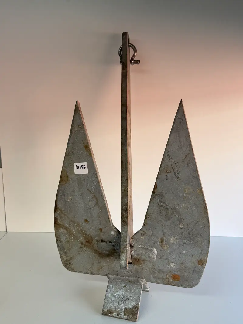Danforth / French anker 10 kg met harpsluiting
