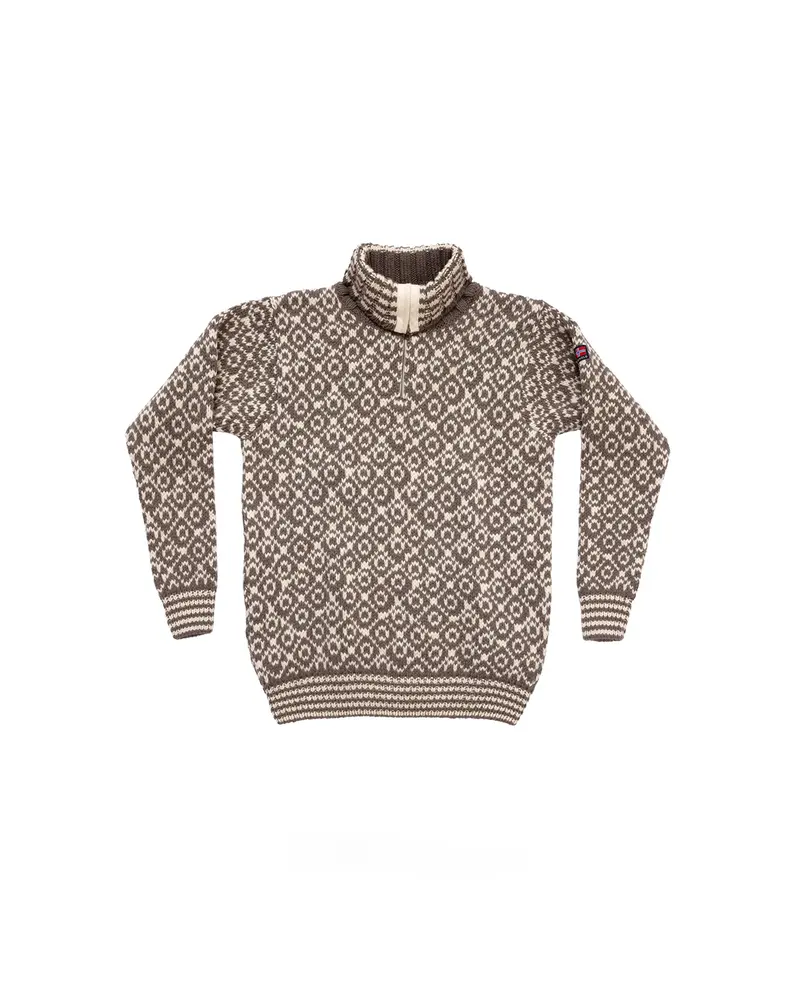 Devold Svalbard Wool Zip Neck Falcon / Offwhite