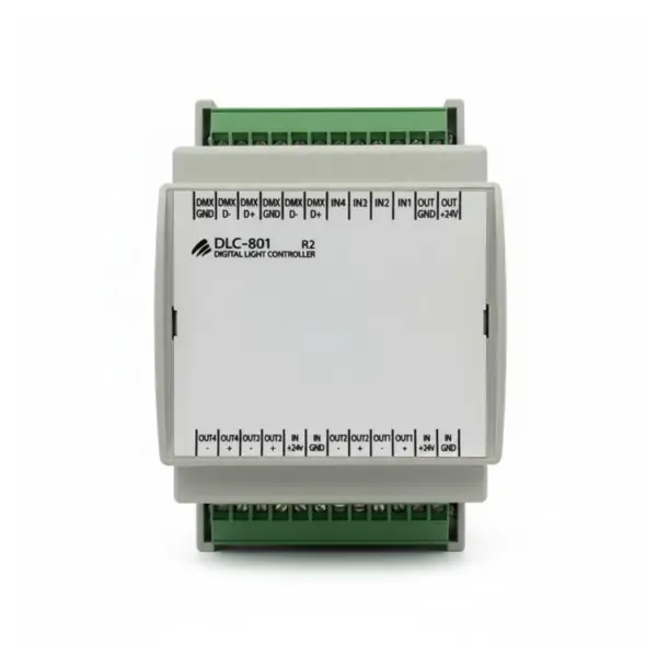 DLC-801 4-Channel LED Driver 24V 4 x 4A - DMX Digital Light Controller