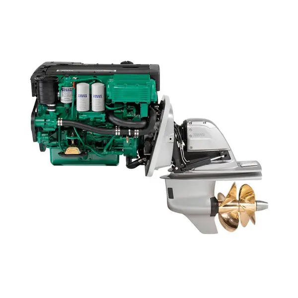 Dual Volvo Penta D4-300 Aquamatic engine package with drives and electronics