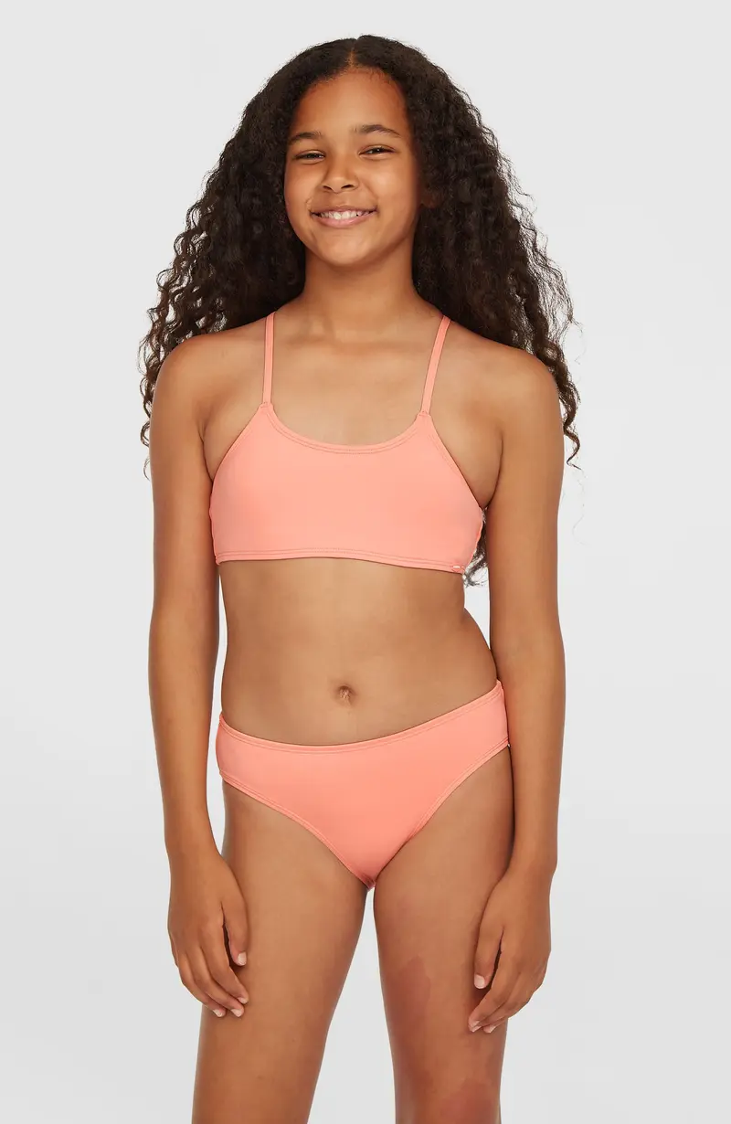Essentials Bralette Bikini Set | Coral Pink