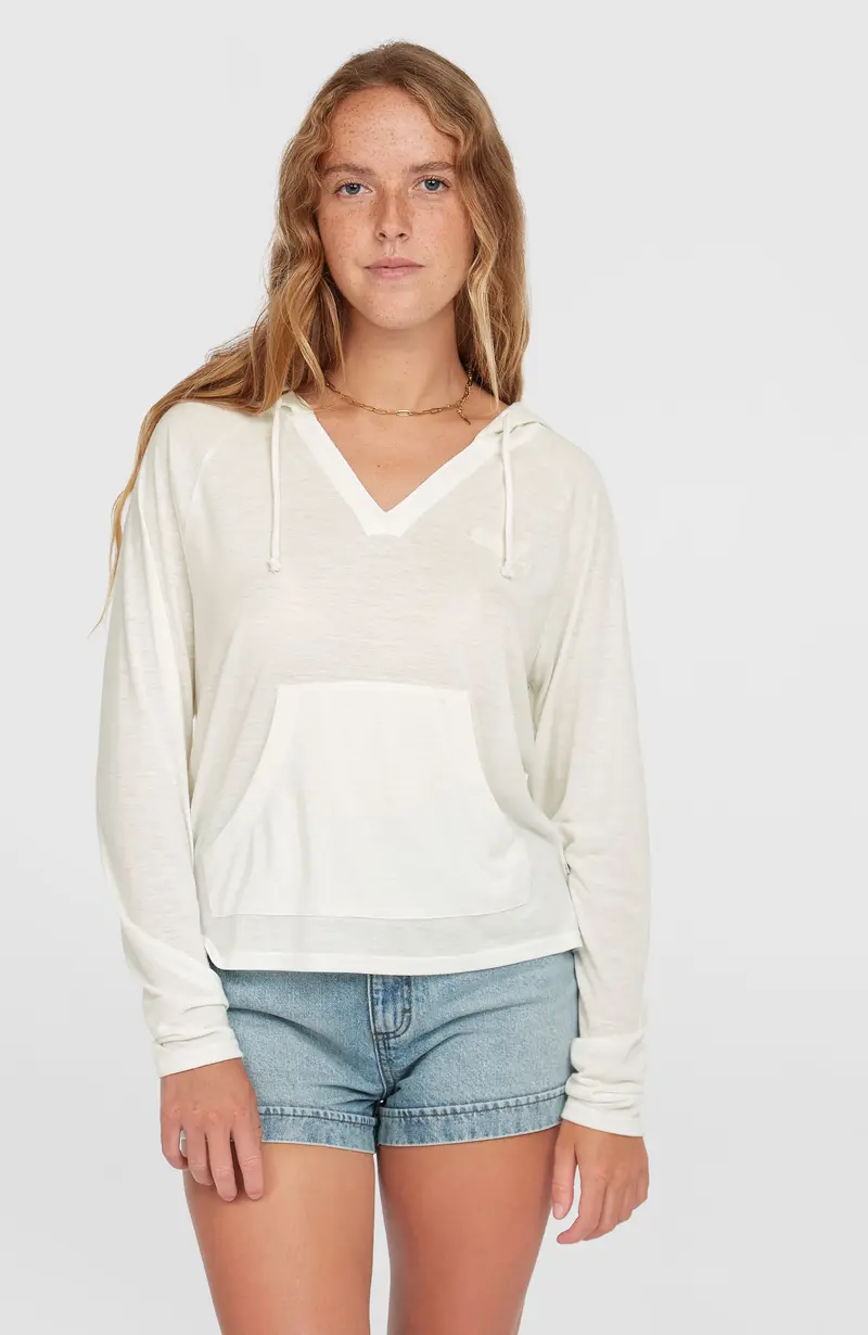 Essentials Long Sleeve Hoodie | Snow White