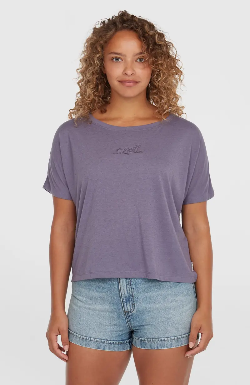Essentials Script Drape T-Shirt | Storm
