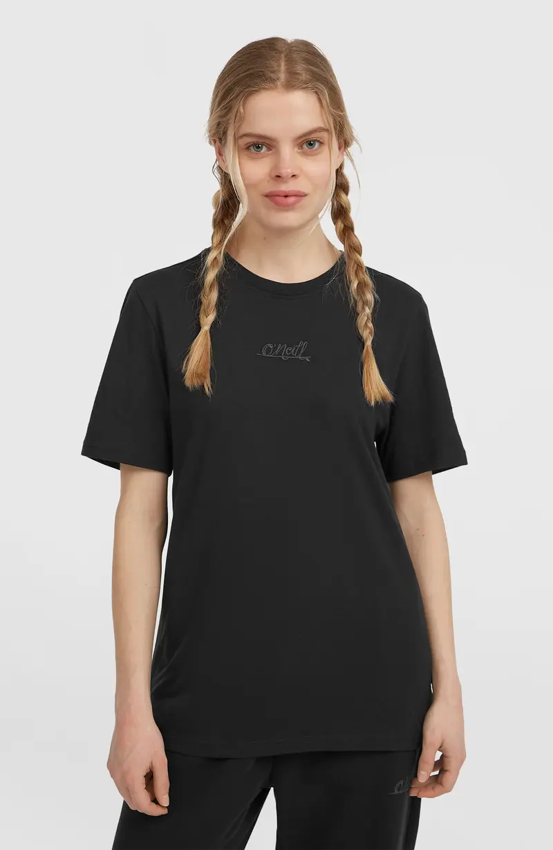Essentials Script T-Shirt | Black Out