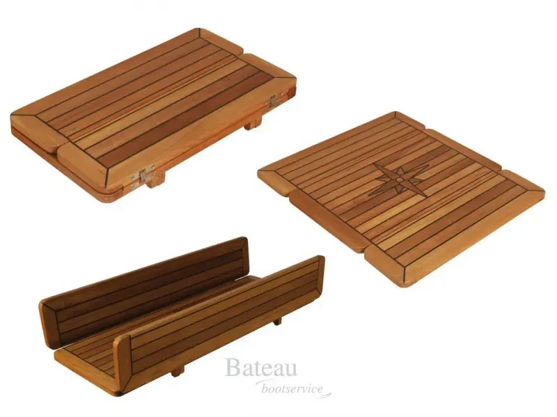 EUDE Teak Tafelblad Wing Caulked opklapbaar