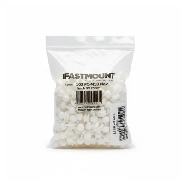 Fastmount PC-01 Self-Tapping Male Panel Clip - Standard Range - 100pcs