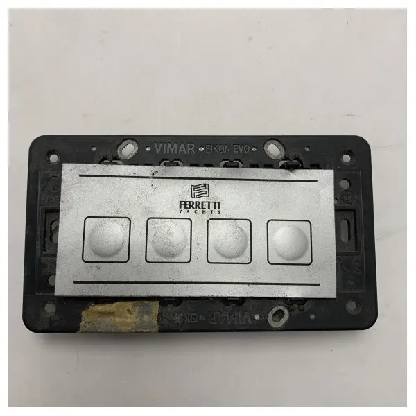 Ferretti Marine Light Control Switch Vimar Eikon EVO 1-Button Panel Durable Waterproof