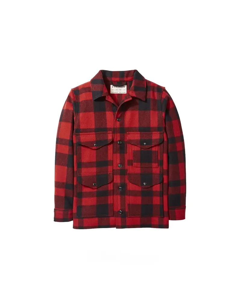 Filson Mackinaw Cruiser Jacket Red Black Plaid
