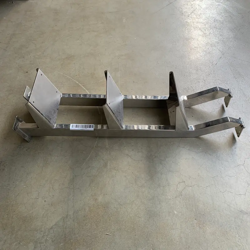 Foldable stainless steel 3 steps stair - 85 cm