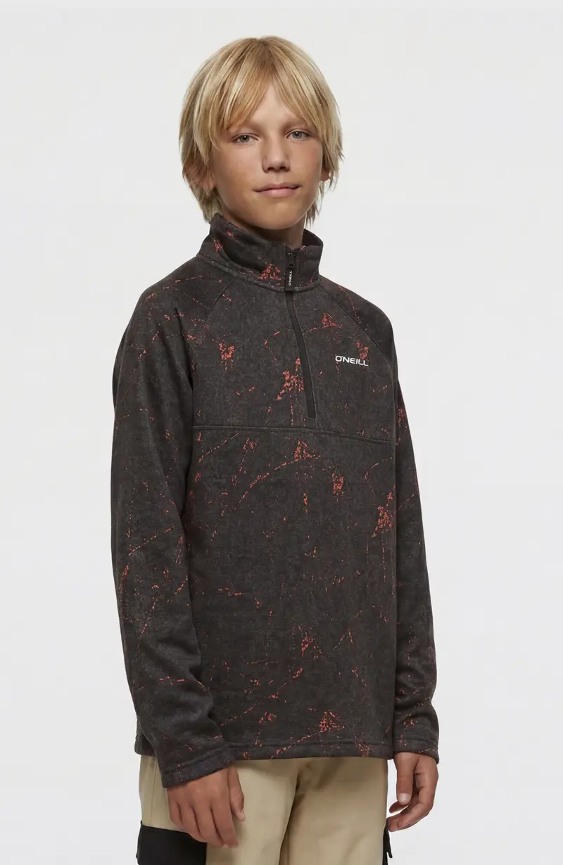 FWC'Cruz Printed Half-Zip Fleece | Black Basalt