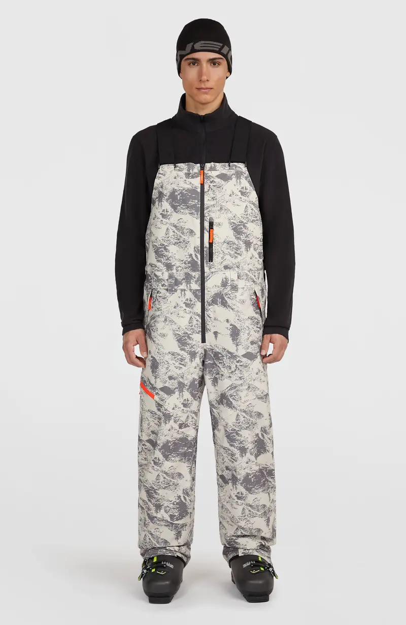 FWC'Peak Bib Snow Pants | Grey Mountain Landscape