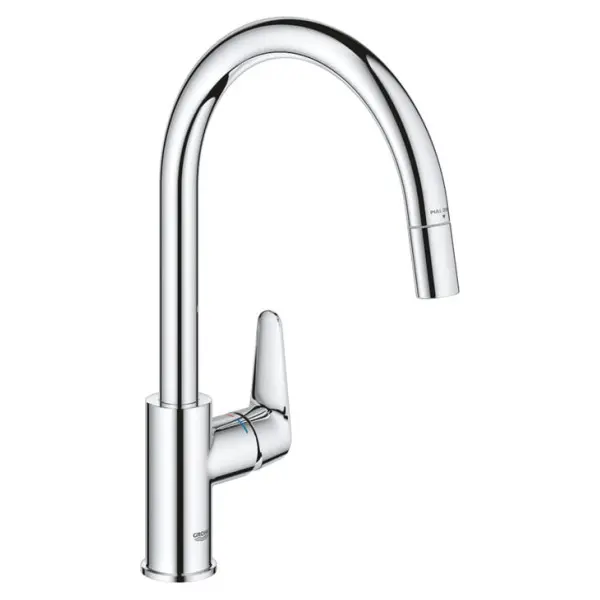 Grohe QuickFix Start Curve single lever kitchen mixer tab chrome
