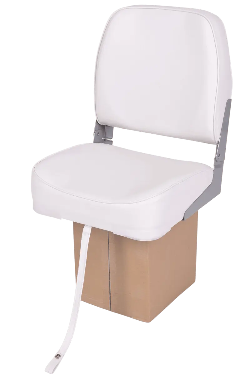 Klapstoel comfort wit – inklapbare bootstoel met kussen
