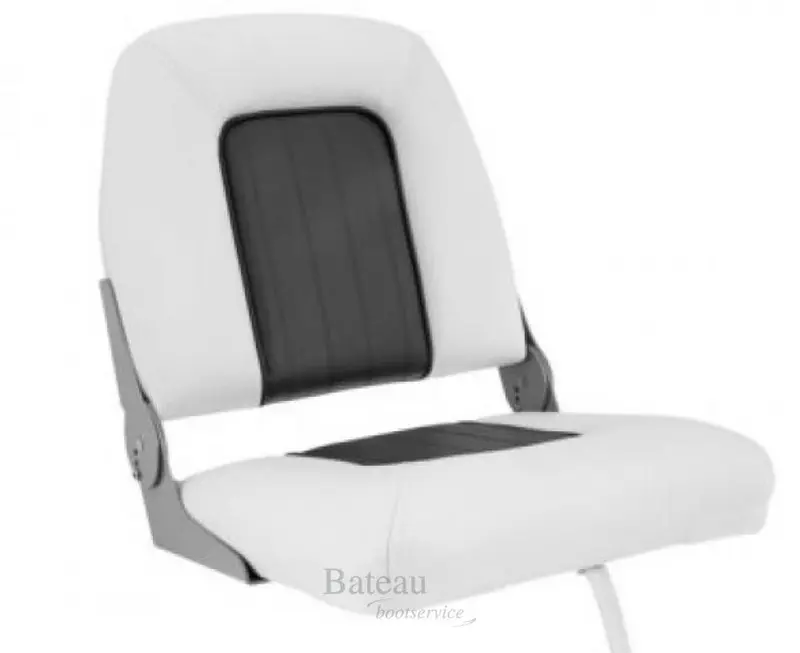Klapstoel cruise wit/grijs – comfortabele inklapbare bootstoel