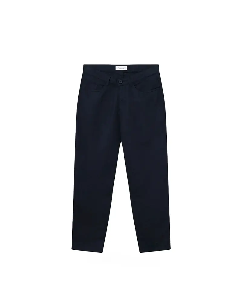Knowledge Cotton Apparel TIM 5-Pocket Cotton Linen Blend Twill Pant Total Eclipse