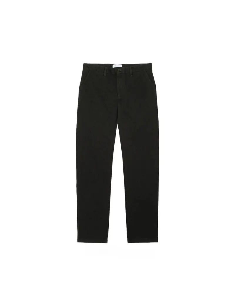 KnowledgeCotton Apparel Chuck Flannel Herringbone Chinos Forrest Night