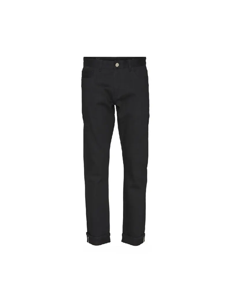 KnowledgeCotton Apparel OAK Raw Black Selvedge Denim