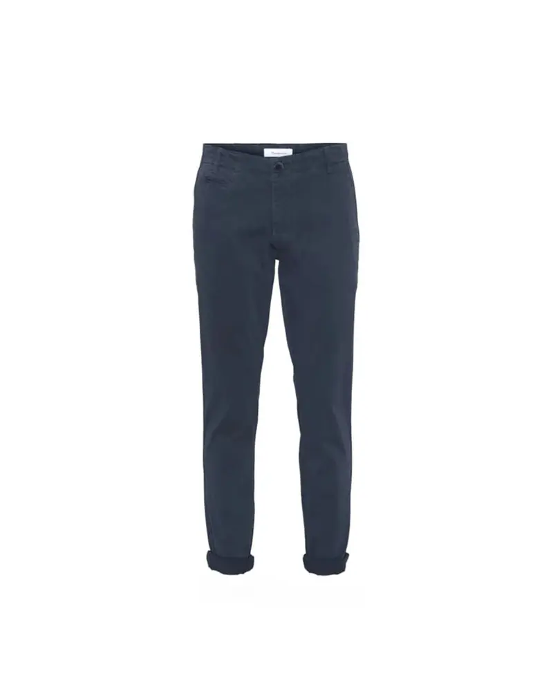 KnowledgeCotton Chuck Regular Stretched Chino Vintage Indigo