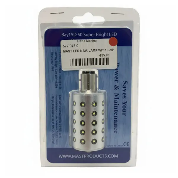 LED Navigation lamp 10-30V 3,5W BAY15D White