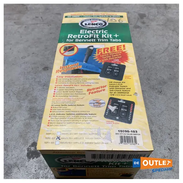 Lenco RetroFit kit with LED indicator switch + controller 12V - 15090-103