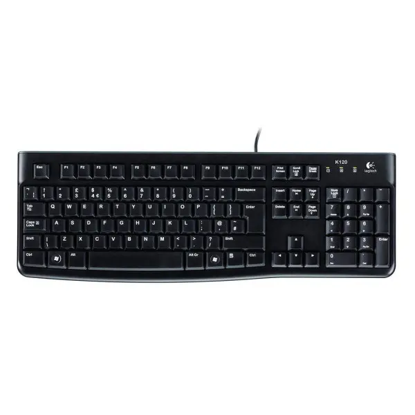 Logitech K120 Corded USB Keyboard black