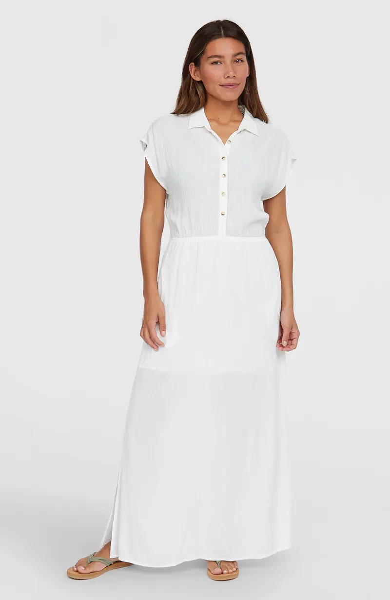 Lori Maxi Shirt Dress | Snow White