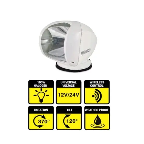 Marinco Precision electric spot light 24V | 100W - SPL-24W