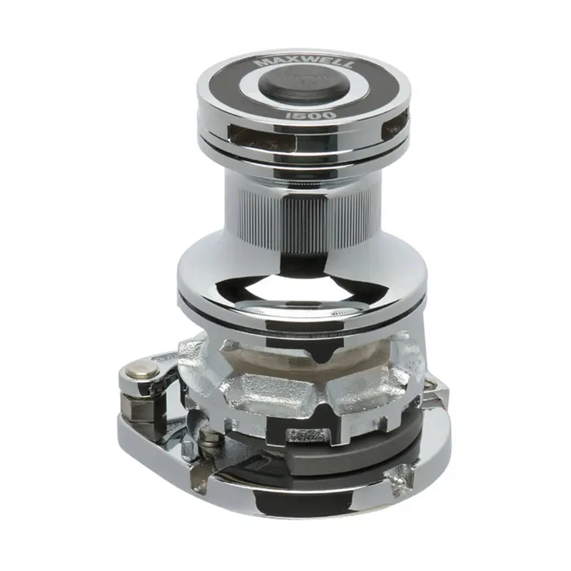 Maxwell 1500 windlass deck unit with capstan stainless steel