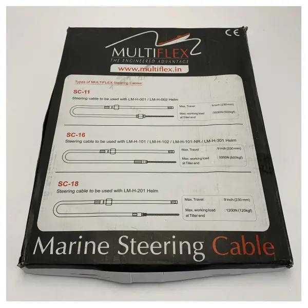 Multiflex SC-18 Steering Cable for LM-H-201 Helm - Durable Marine Steering Solution