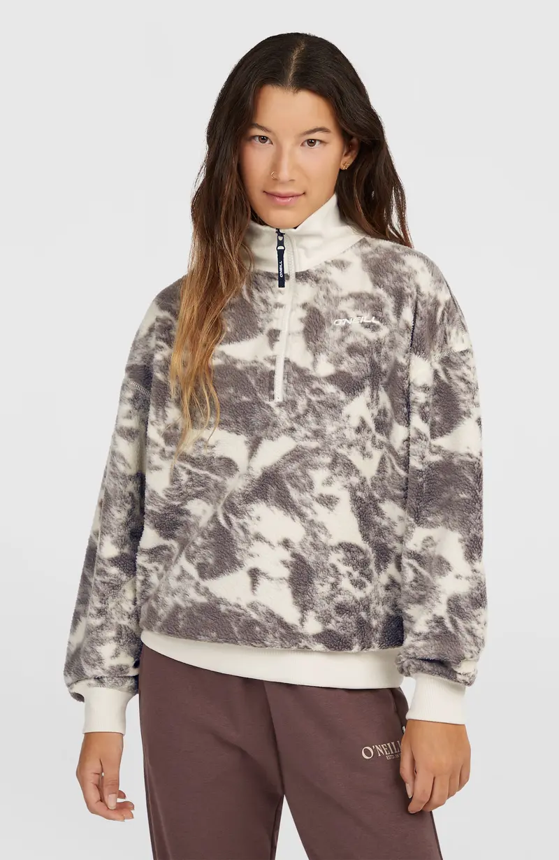 Must-Have Half-Zip Fleece | Grey Mountain Landscape
