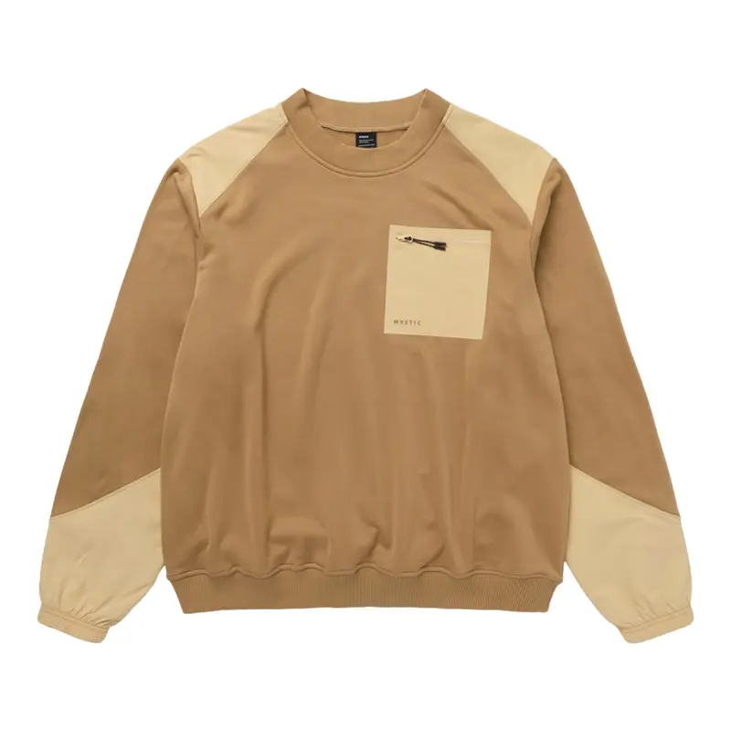 Mystic Conflux Crew Sweat Slate Brown