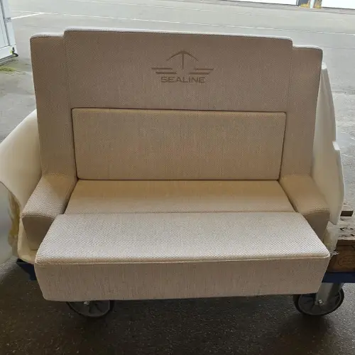 Original double helmsman pilot seat with foldable seat rest