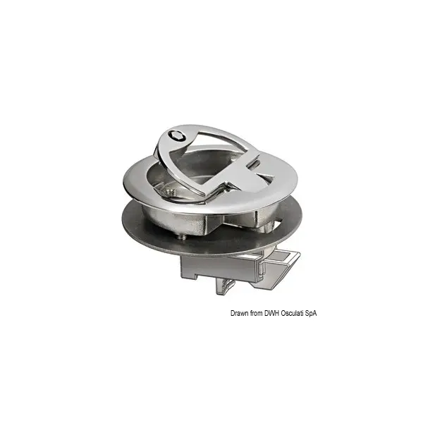 Osculati Flush Pull Hatch Latch Stainless Steel with Lock - 38.152.08