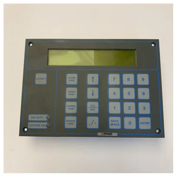 Praxis 98-6-021-600 Alarm Duty System Display Module - Used