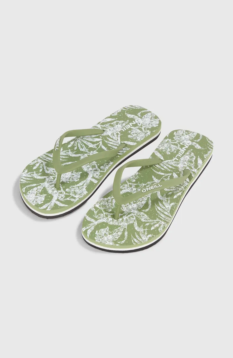Profile Graphic Sandals | Green Textured Jungle