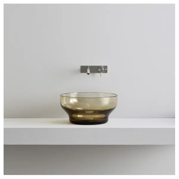 Rexa Design Murano Bronz V30 rectangular countertop sink with overflow